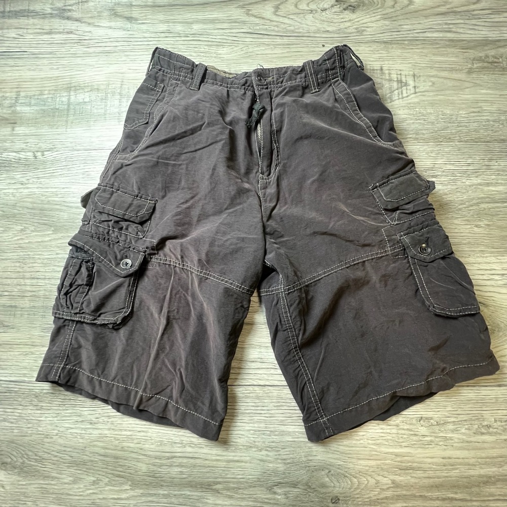 Urban Pipeline Cargo Shorts Boys 18 Grey Contrast Stitch Utility Gorpcore V22